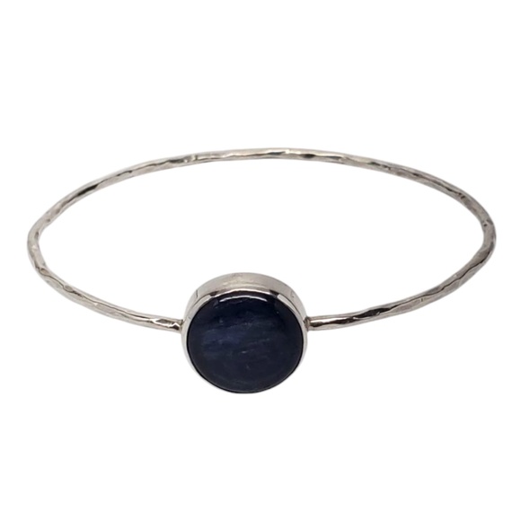Sterling Silver Blue Kyanite Bangle Bracelet # 20945 - Picture 1 of 12